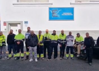 Protesta de los Trabajadores de Estructuras del Estrecho en el Muelle Cañonero Dato
