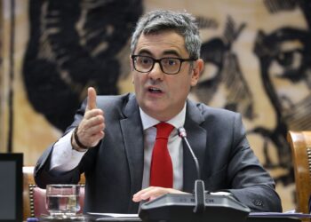 MADRID, SPAIN - DECEMBER 05: The Minister of the Presidency, Justice and Relations with the Courts, Felix Bolaños, appears before the Commission of Inquiry on the management of the President of the CIS, in the Senate, on December 5, 2025, in Madrid, Spain. Bolaños appears before the investigation commission promoted by the PP in the Senate on the management of the Centro de Investigaciones Sociologicas (CIS), being the first member of the Government to be questioned in this parliamentary forum. (Photo By Alejandro Martinez Velez/Europa Press via Getty Images)